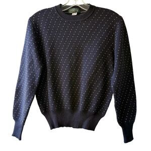 J.MCLAUGHLIN WOMENS NEW WOOL SWEATER NAVY BLUE SMALL